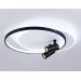 Светильник настенно-потолочный светодиодный AMBRELLA LIGHT FL51392/1+2 WH/BK белый/черный 3000K-6400K 65W 560*480*120 пультДУ