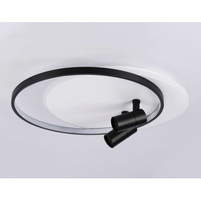 Светильник настенно-потолочный светодиодный AMBRELLA LIGHT FL51392/1+2 WH/BK белый/черный 3000K-6400K 65W 560*480*120 пультДУ
