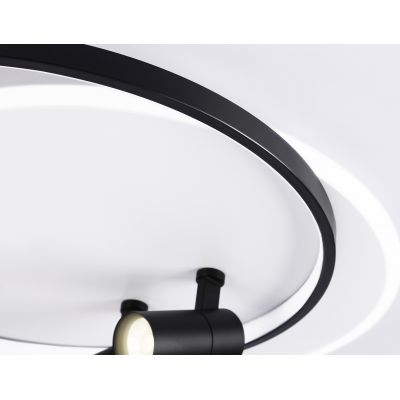 Светильник настенно-потолочный светодиодный AMBRELLA LIGHT FL51392/1+2 WH/BK белый/черный 3000K-6400K 65W 560*480*120 пультДУ