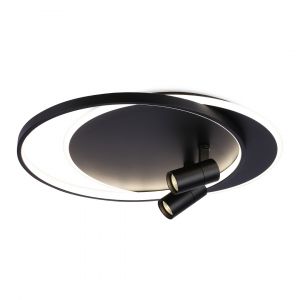 Светильник светодиодный AMBRELLA LIGHT COMFORT FL51393/1+2 BK 3000К-6400К 65W черный, пульт ДУ