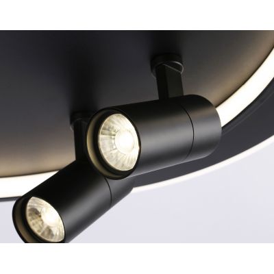 Светильник светодиодный AMBRELLA LIGHT COMFORT FL51393/1+2 BK 3000К-6400К 65W черный, пульт ДУ