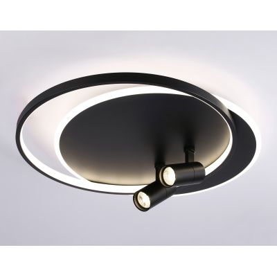Светильник светодиодный AMBRELLA LIGHT COMFORT FL51393/1+2 BK 3000К-6400К 65W черный, пульт ДУ
