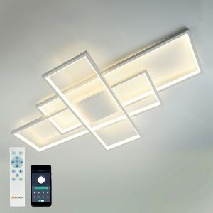 Люстра светодиодная управляемая ESTARES SVEN 120W 3S-APP-900x500x80-WHITE/WHITE-220-IP20