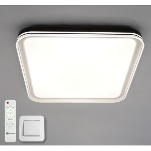 Светильник светодиодный управляемый ESTARES OLIVER 100W S-IRC-500x500x75-WHITE/BLACK/WHITE-220-IP40