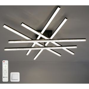 Светильник светодиодный управляемый ESTARES IRIS 140W 6I-IRC-800x800x125-BLACK/CLEAR-220-IP20