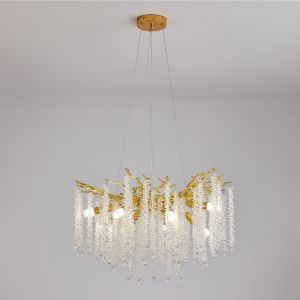 Люстра подвесная ESTARES ROXANA 65 E14х8 R-600x1200-GOLD/CRYSTAL-220-IP20