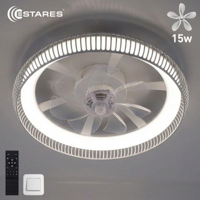 Люстра светодиодная управляемая с вентилятором FAN FRAME 45W+15W R-APP-500x125-WHITE/WHITE-220-IP20