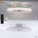 Люстра светодиодная управляемая с вентилятором FAN FRAME 45W+15W R-APP-500x125-WHITE/WHITE-220-IP20