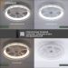 Люстра светодиодная управляемая с вентилятором FAN FRAME 45W+15W R-APP-500x125-WHITE/WHITE-220-IP20