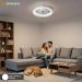 Люстра светодиодная управляемая с вентилятором FAN FRAME 45W+15W R-APP-500x125-WHITE/WHITE-220-IP20