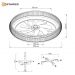 Люстра светодиодная управляемая с вентилятором FAN FRAME 45W+15W R-APP-500x125-WHITE/WHITE-220-IP20