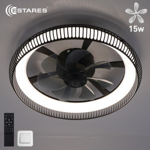 Люстра светодиодная управляемая с вентилятором FAN FRAME 45W+15W R-APp-500x125-BLACK/WHITE-220-IP20