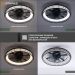 Люстра светодиодная управляемая с вентилятором FAN FRAME 45W+15W R-APp-500x125-BLACK/WHITE-220-IP20
