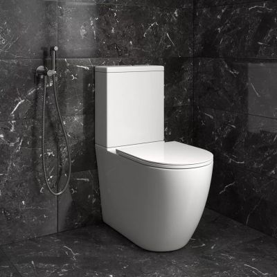 Унитаз напольный безободковый Kerama Marazzi Sfera/Сфера SF.wc.01, с сиденьем, белый глянцевый