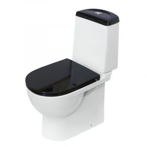 Унитаз-компакт Sanita luxe  Best Color Black BSTSLCC06100522,с черным сиденьем из дюропласта