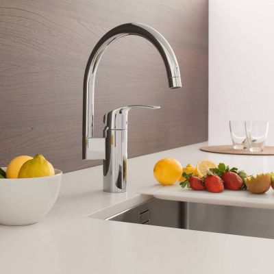 Смеситель однорычажный для мойки Grohe 33202002 Eurosmart New для кухни, хром