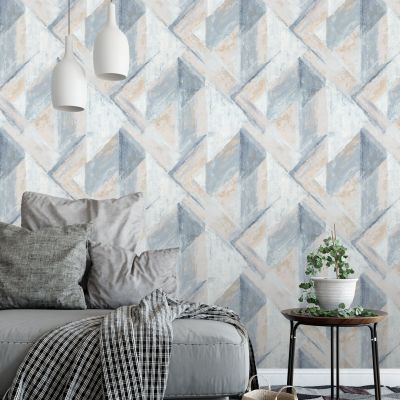Обои Deco-Deco Grunge 6021-04 виниловые на флизелине 1,06х10,05м голубой
