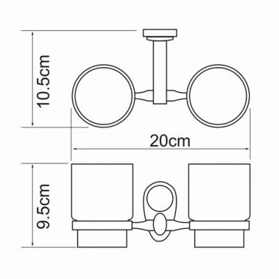 Подстаканник одинарный Wasser Kraft Main К-9228 хром