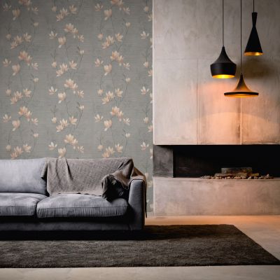 Обои VOG Collection Магнолия 90094-42 виниловые на флизелине 1,06х10,05м, серый