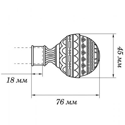 Наконечник DDA DIY16 Люксор, Сталь матовая (2 шт.)