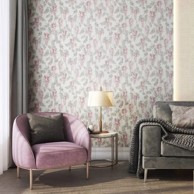 Обои KERAMA MARAZZI Эдем КМ5801 виниловые на флизелине 1,06x10,05м, мотив, розовый