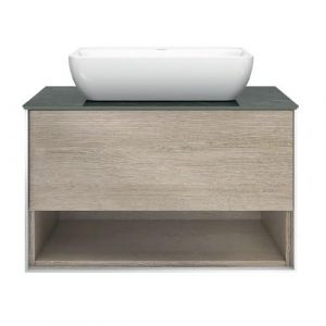 Тумба Kerama Marazzi Plaza Modern/Плаза Модерн PL.M.80.1\OAK.O, дуб Орегон, подвесная 1выдвижной ящик+ полка